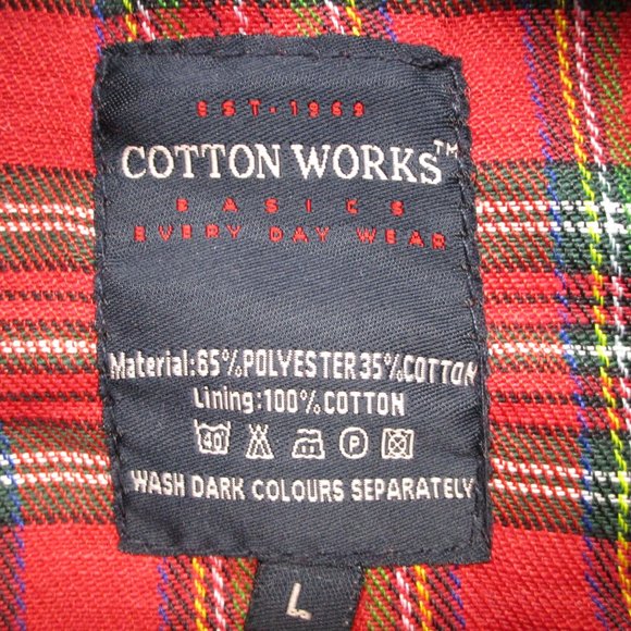 Men’s Jacket Cotton Works Full Zip Warm Up Casual Work Wear Collared Coat L NWT - Picture 5 of 7